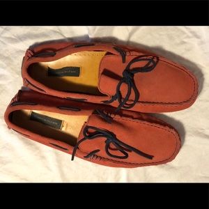 Tommy Hilfiger red suede loafers/slip ons